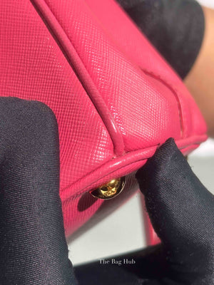 Prada Peonia Saffiano Leather Mini Double Zip Shoulder Bag BN2842