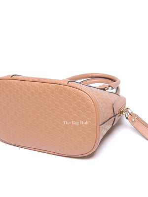 Gucci Camelia Leather Microguccissima Mini Dome Bag