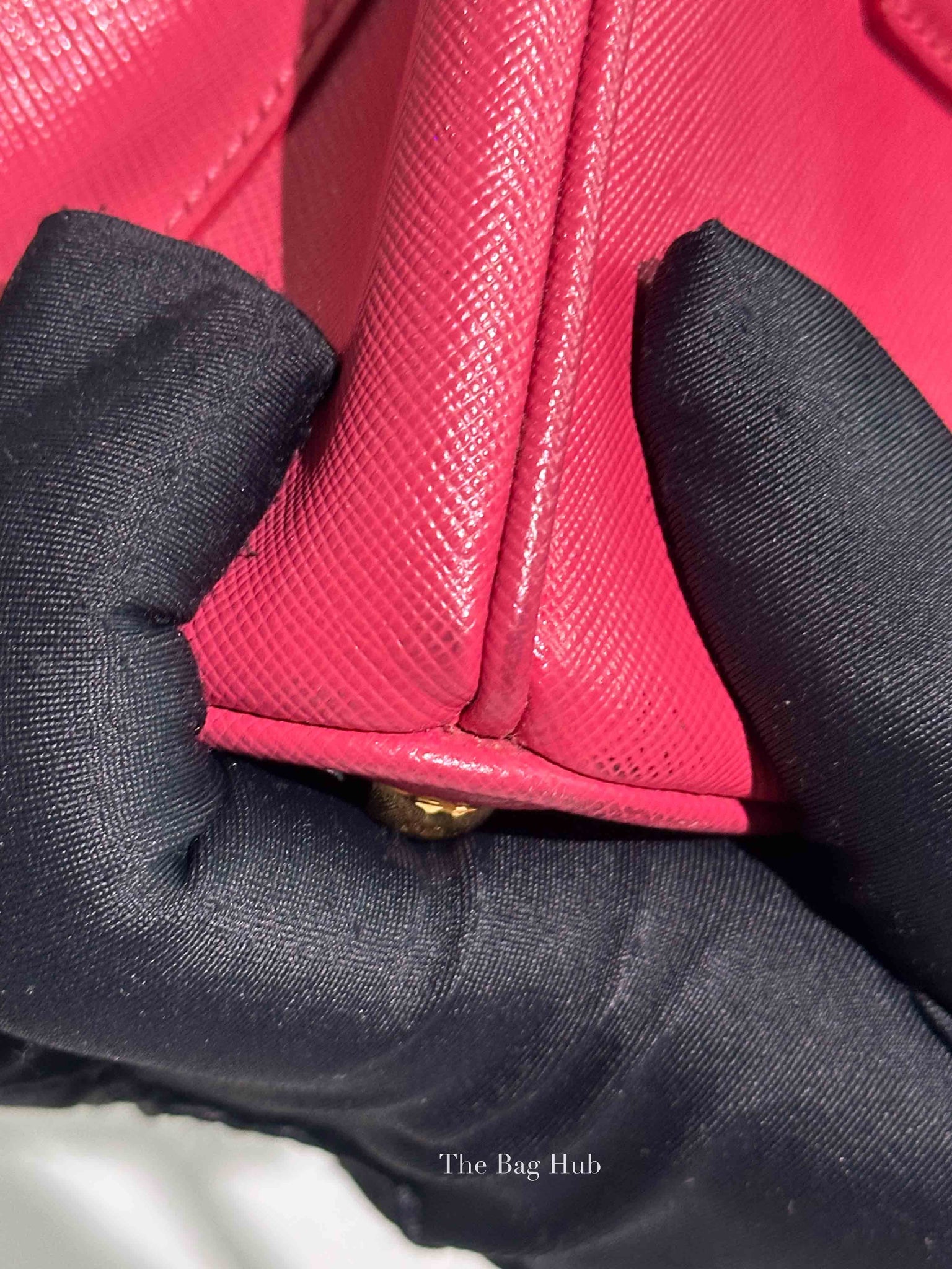 Prada Peonia Saffiano Leather Mini Double Zip Shoulder Bag BN2842