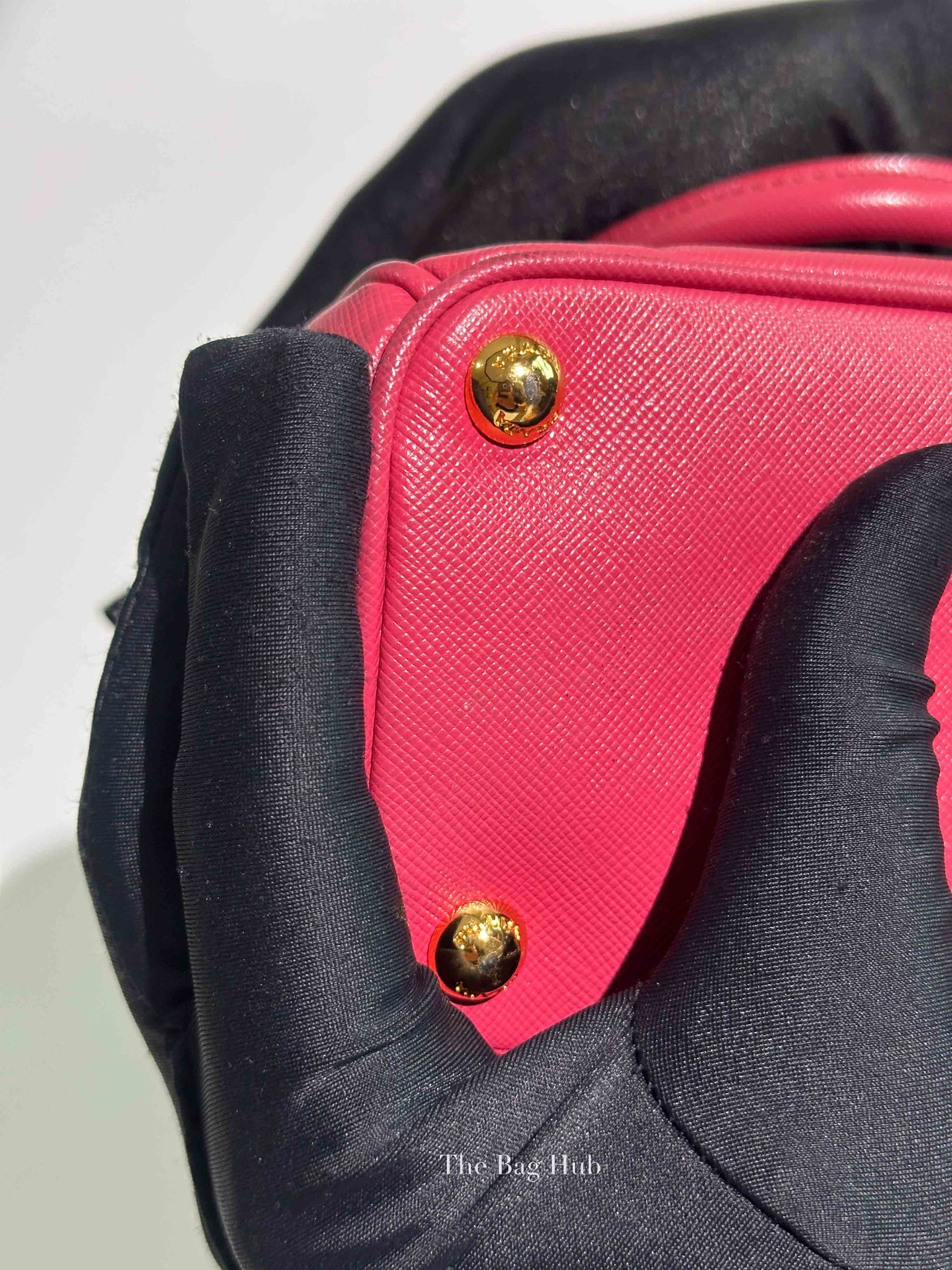 Prada Peonia Saffiano Leather Mini Double Zip Shoulder Bag BN2842
