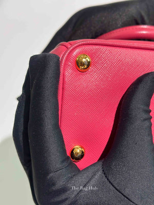Prada Peonia Saffiano Leather Mini Double Zip Shoulder Bag BN2842