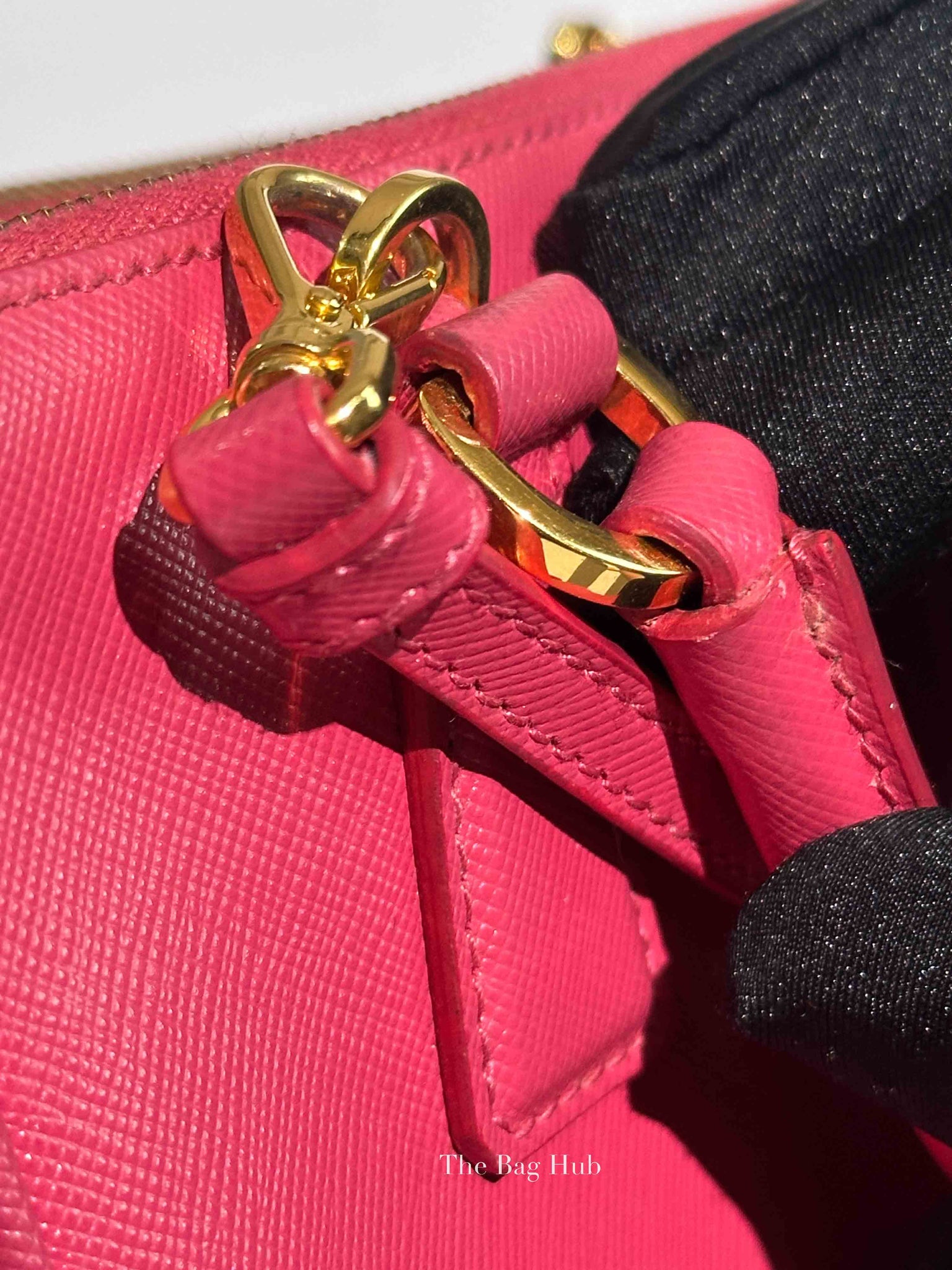 Prada Peonia Saffiano Leather Mini Double Zip Shoulder Bag BN2842