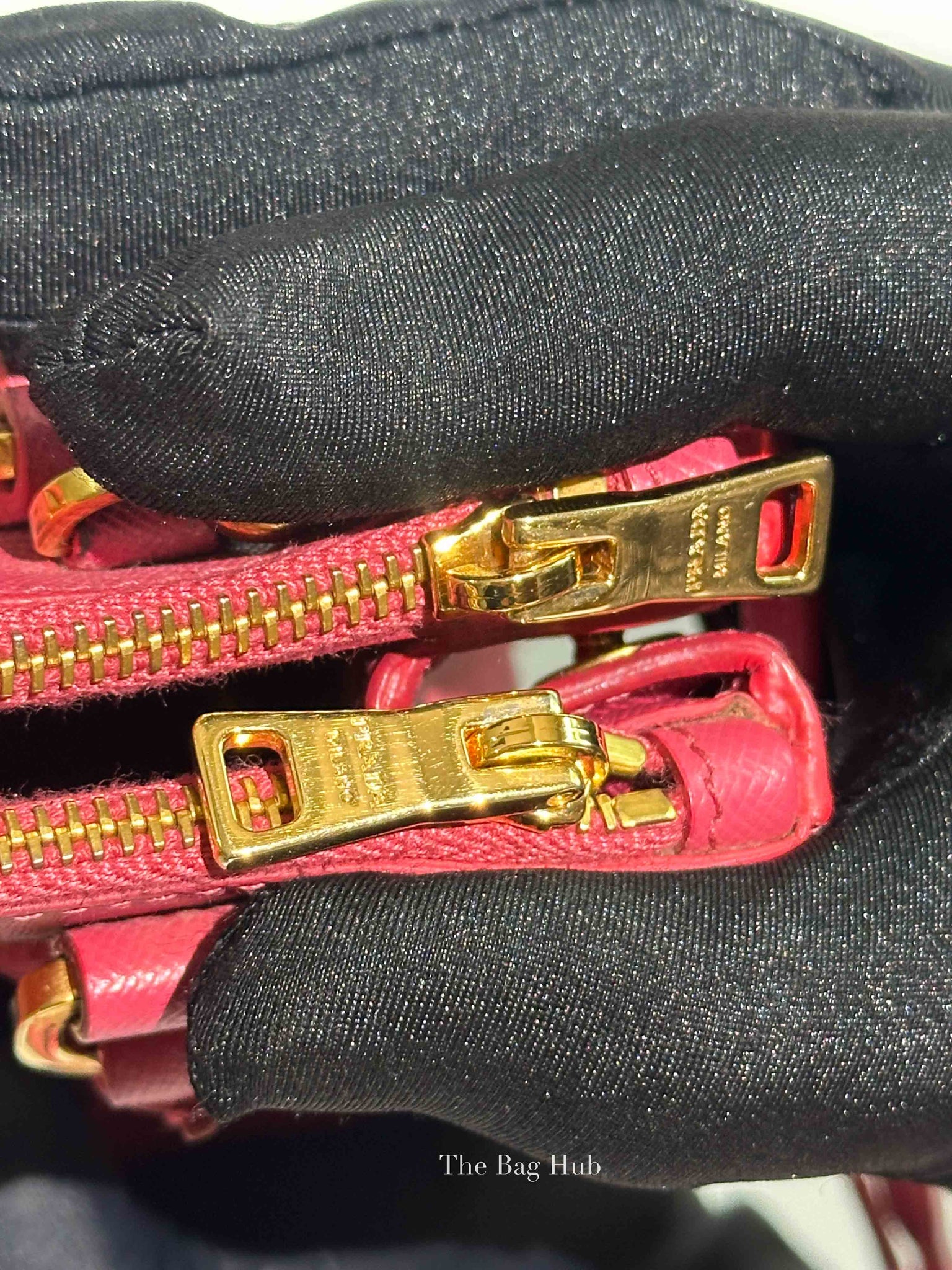 Prada Peonia Saffiano Leather Mini Double Zip Shoulder Bag BN2842