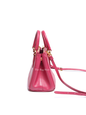 Prada Peonia Saffiano Leather Mini Double Zip Shoulder Bag BN2842