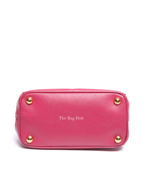 Prada Peonia Saffiano Leather Mini Double Zip Shoulder Bag BN2842