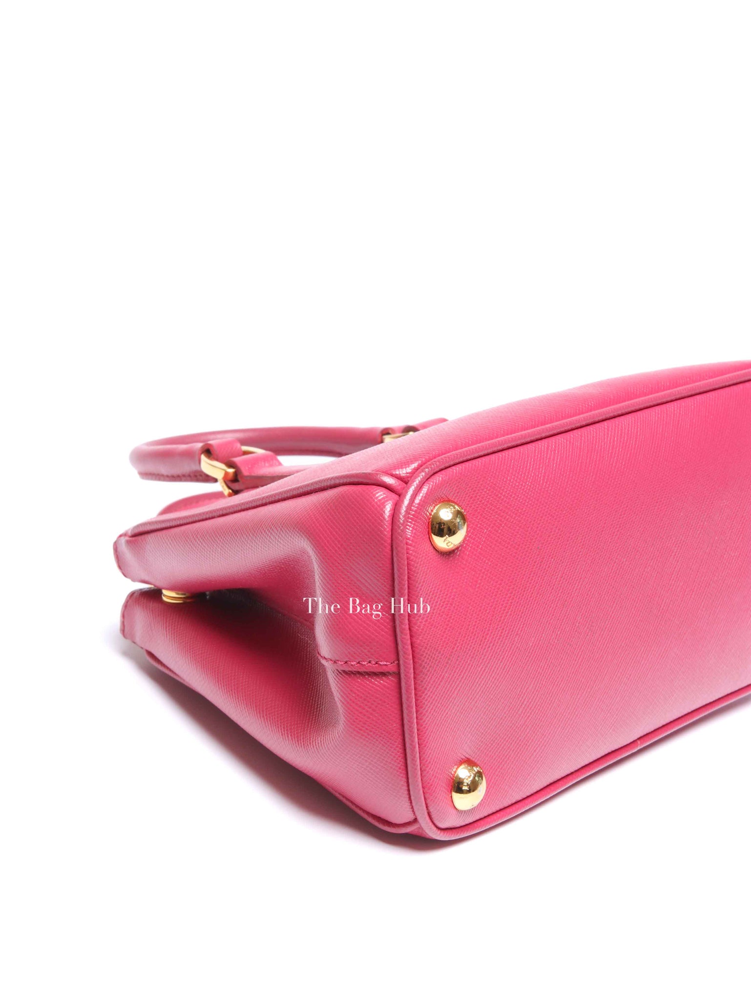 Prada Peonia Saffiano Leather Mini Double Zip Shoulder Bag BN2842