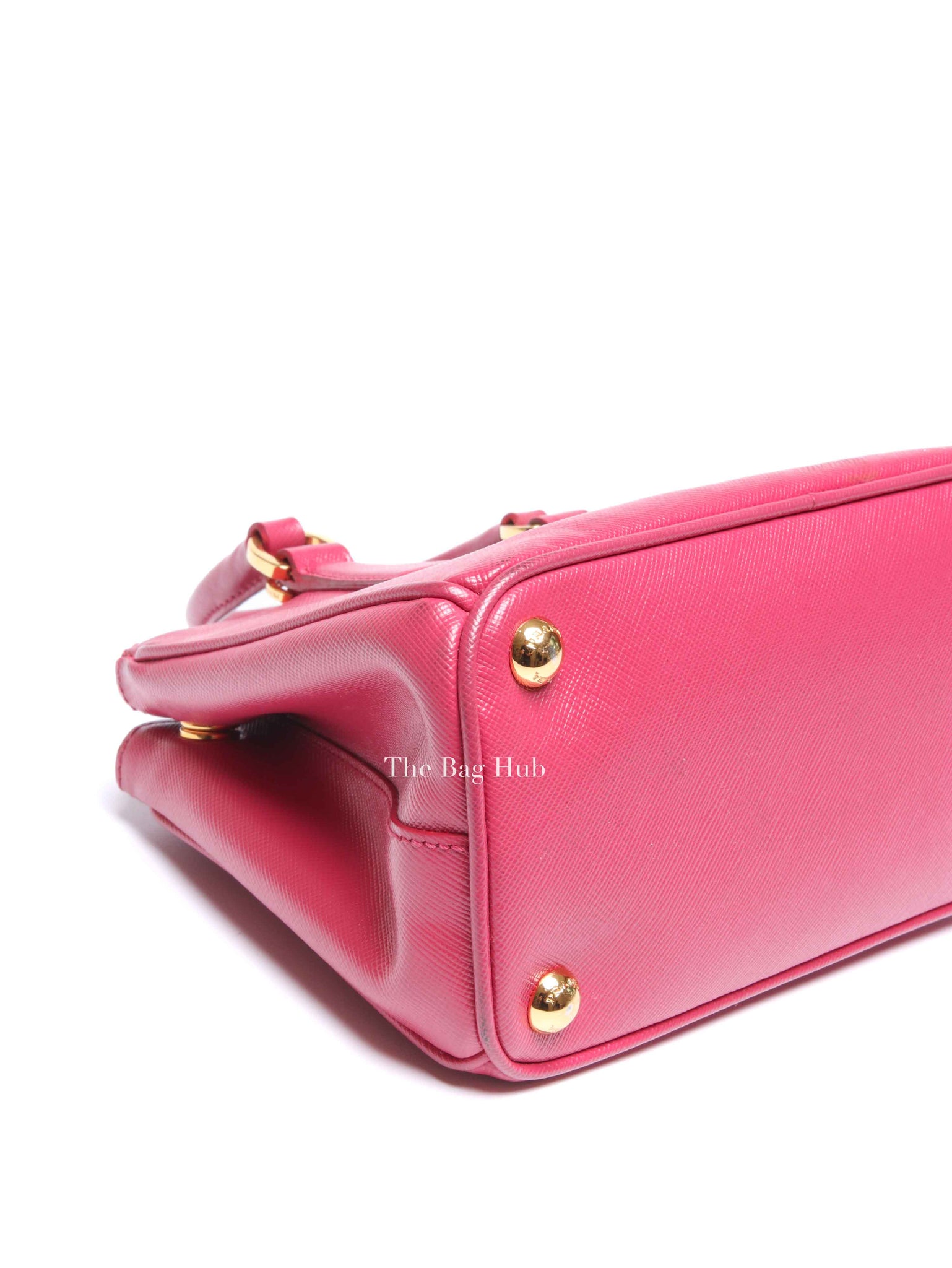 Prada Peonia Saffiano Leather Mini Double Zip Shoulder Bag BN2842
