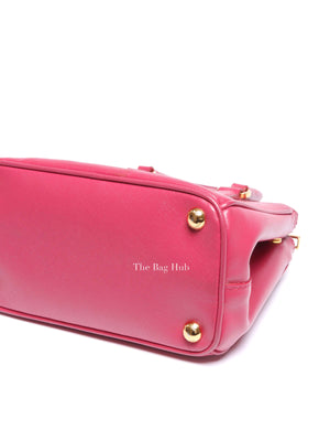 Prada Peonia Saffiano Leather Mini Double Zip Shoulder Bag BN2842