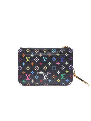 Louis Vuitton Black Multicolor Monogram Pochette Cles NM Key Holder