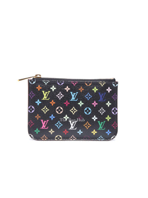 Louis Vuitton Black Multicolor Monogram Pochette Cles NM Key Holder