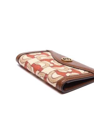 Gucci Brown Canvas/Leather Interlocking GG Horsebit Bifold Wallet