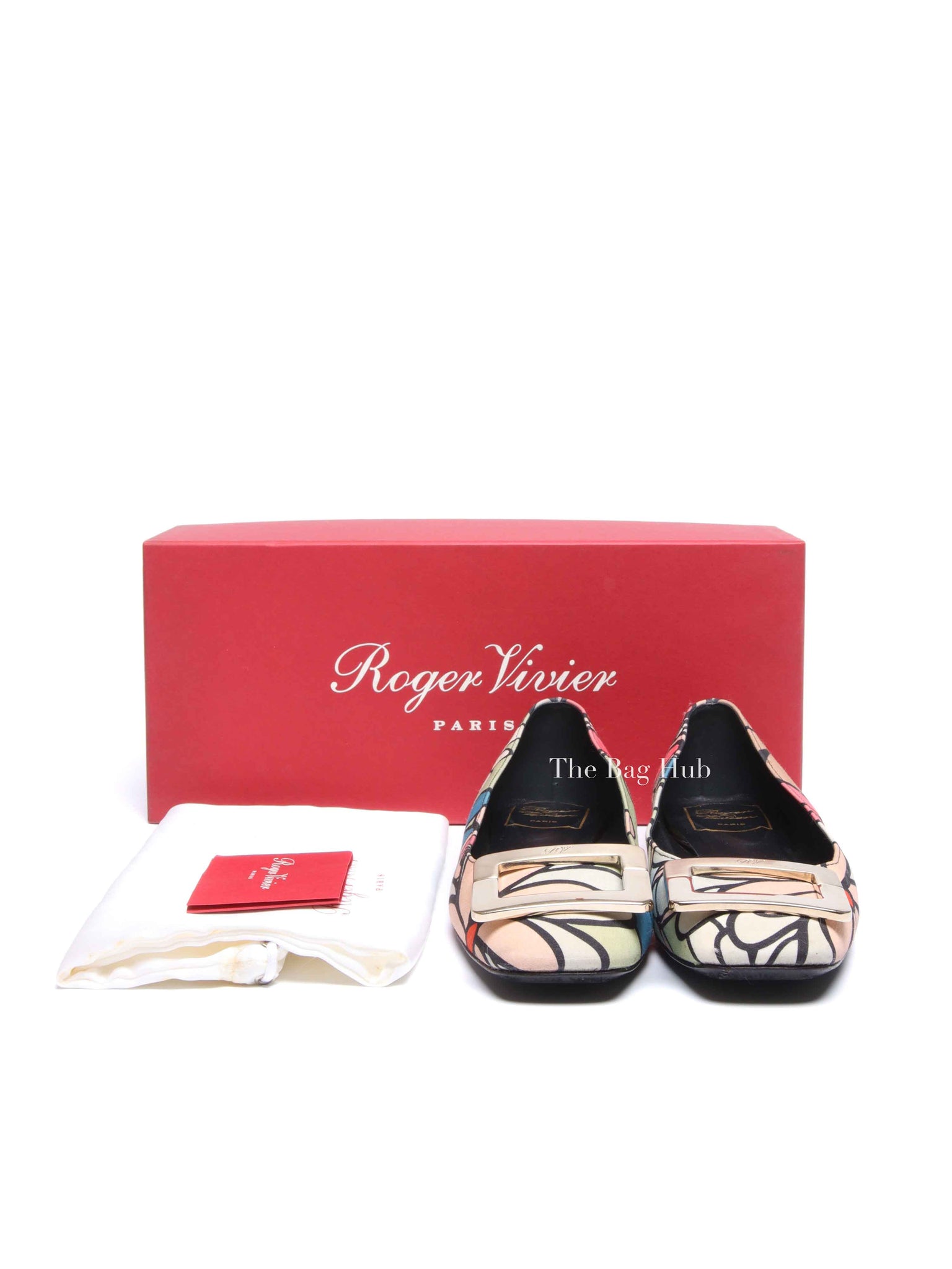 Roger Vivier Multicolor Canvas Ballet Flats Size 36