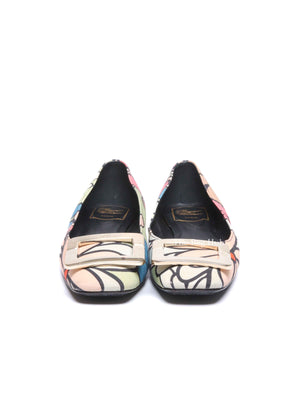 Roger Vivier Multicolor Canvas Ballet Flats Size 36