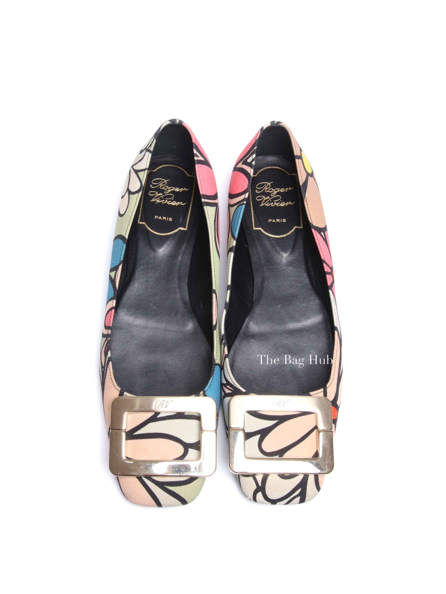 Roger Vivier Multicolor Canvas Ballet Flats Size 36