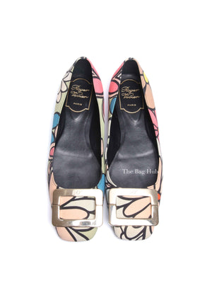 Roger Vivier Multicolor Canvas Ballet Flats Size 36