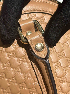 Gucci Camelia Leather Microguccissima Mini Dome Bag