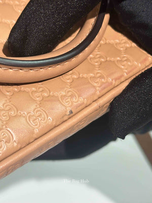 Gucci Camelia Leather Microguccissima Mini Dome Bag