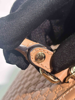 Gucci Camelia Leather Microguccissima Mini Dome Bag