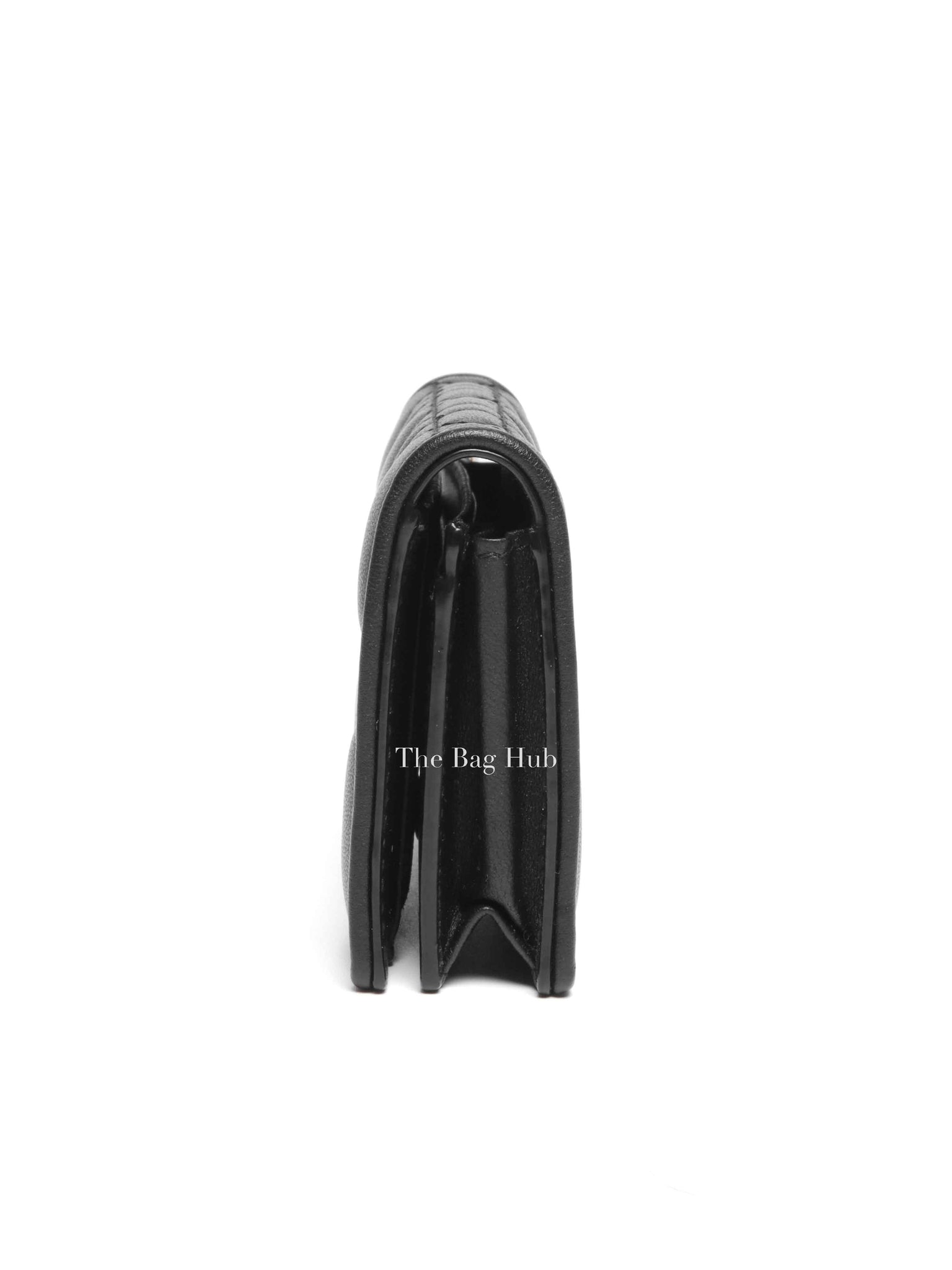 Dior Black Cannage Lambskin Lady Dior Bloom Card Holder