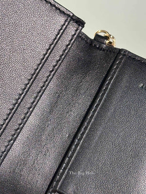 Dior Black Cannage Lambskin Lady Dior Bloom Card Holder