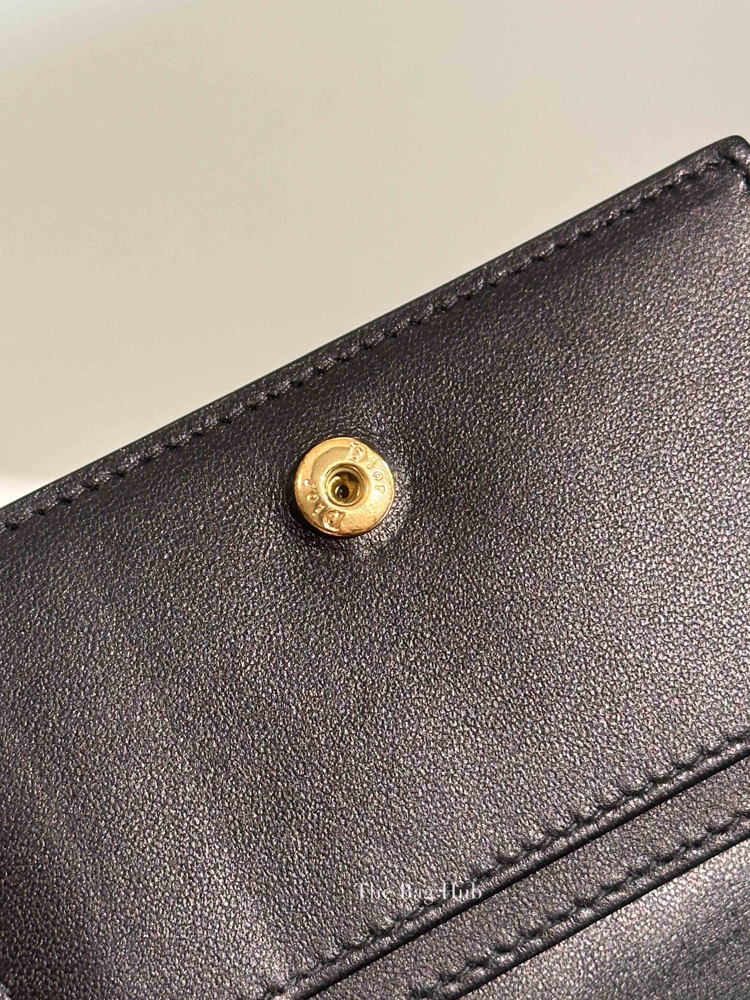 Dior Black Cannage Lambskin Lady Dior Bloom Card Holder