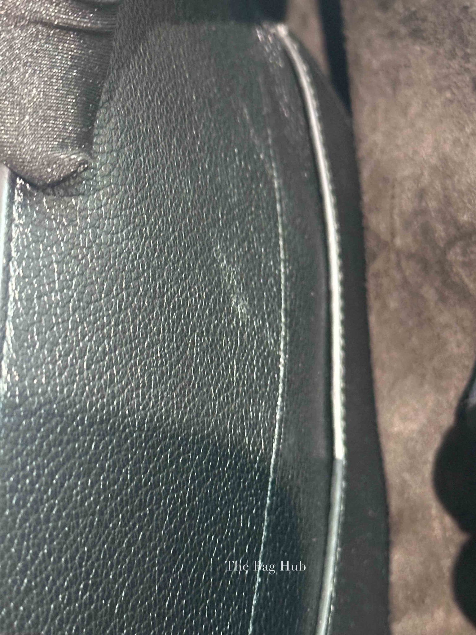 Alaia Black Shiny Grained Leather Le Teckel Tote Bag