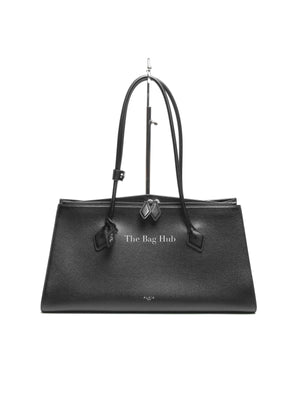 Alaia Black Shiny Grained Leather Le Teckel Tote Bag