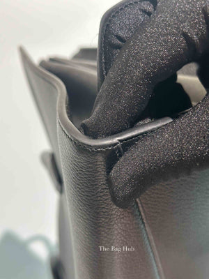 Alaia Black Shiny Grained Leather Le Teckel Tote Bag