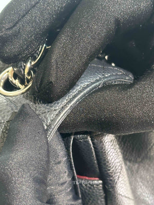Chanel Black Caviar Large Double Flap Bag SHW