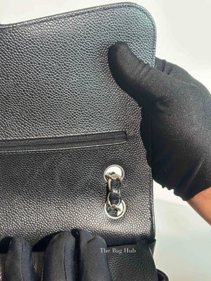 Chanel Black Caviar Large Double Flap Bag SHW