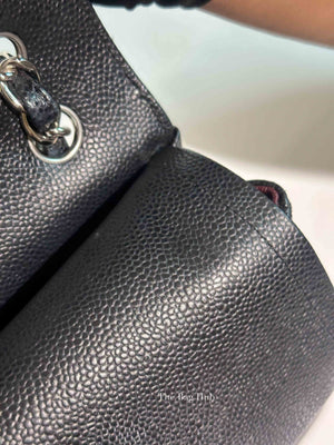 Chanel Black Caviar Large Double Flap Bag SHW