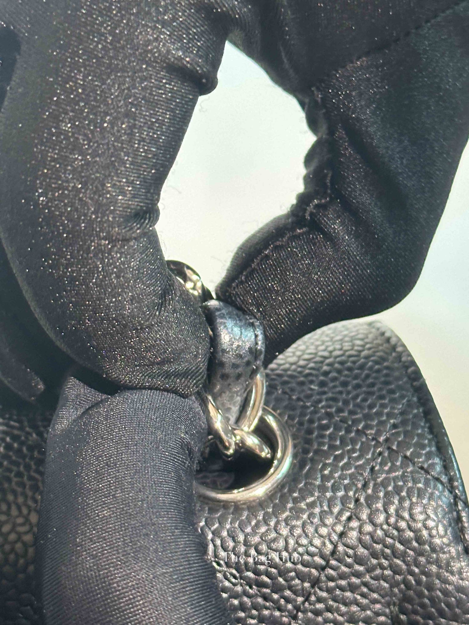 Chanel Black Caviar Large Double Flap Bag SHW