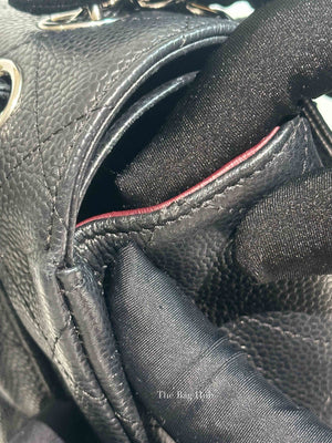 Chanel Black Caviar Large Double Flap Bag SHW