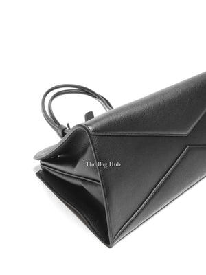Alaia Black Shiny Grained Leather Le Teckel Tote Bag