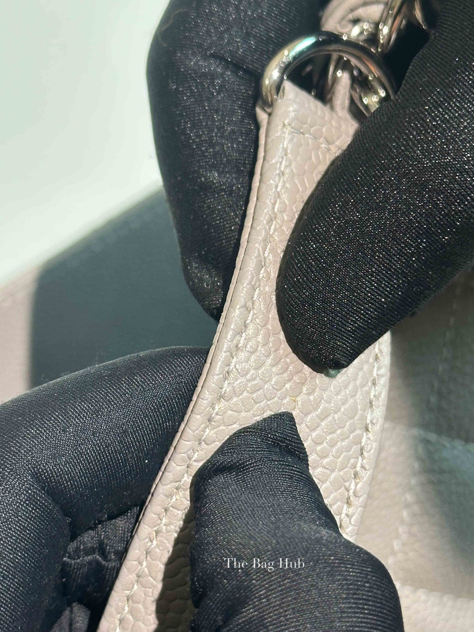 Chanel Grey Quilted Caviar Leather Grand Shopping XL Tote Bag