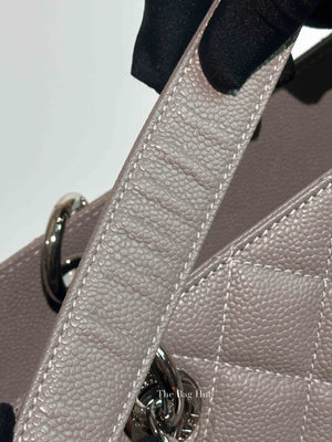 Chanel Grey Quilted Caviar Leather Grand Shopping XL Tote Bag