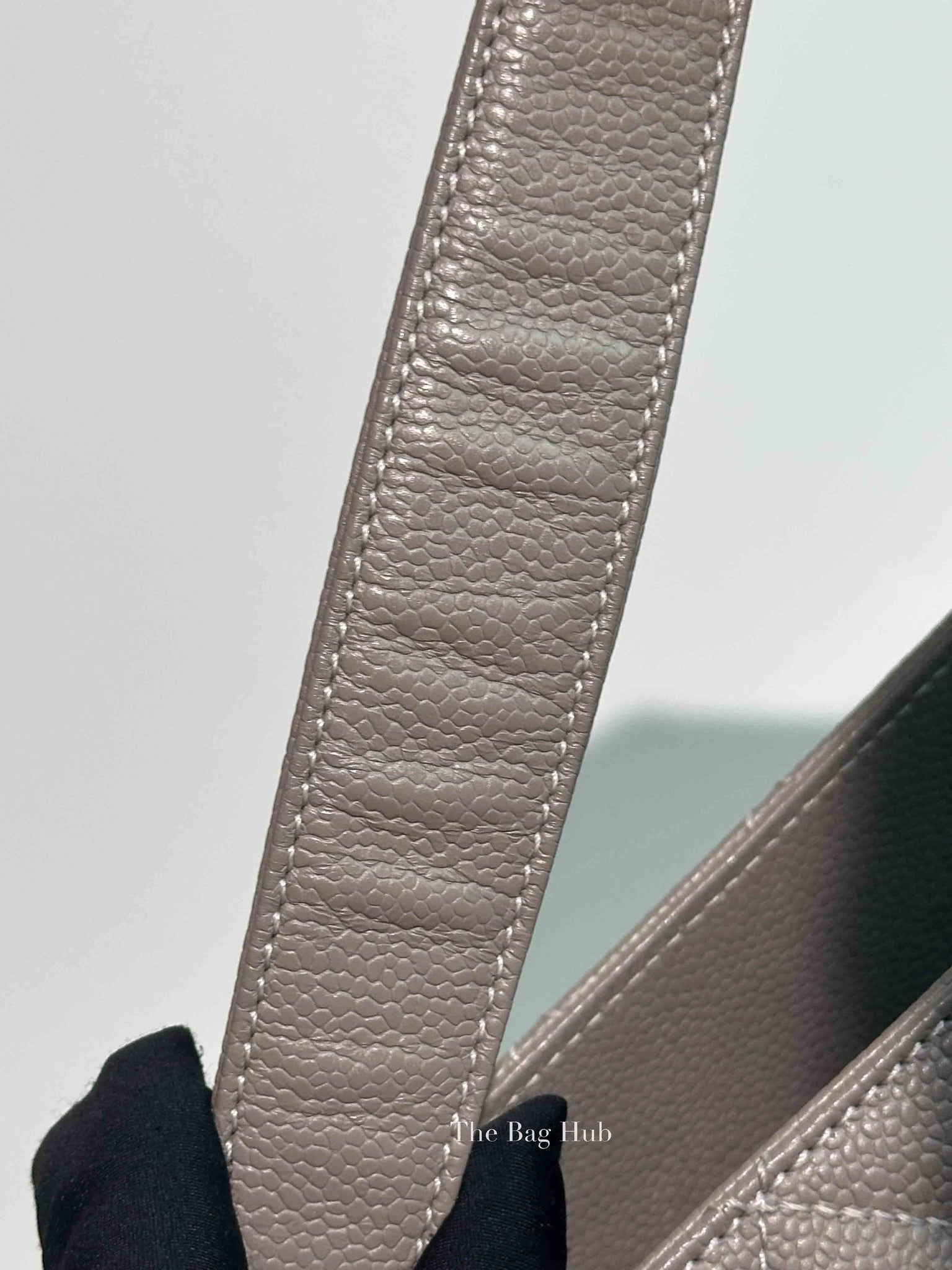 Chanel Grey Quilted Caviar Leather Grand Shopping XL Tote Bag