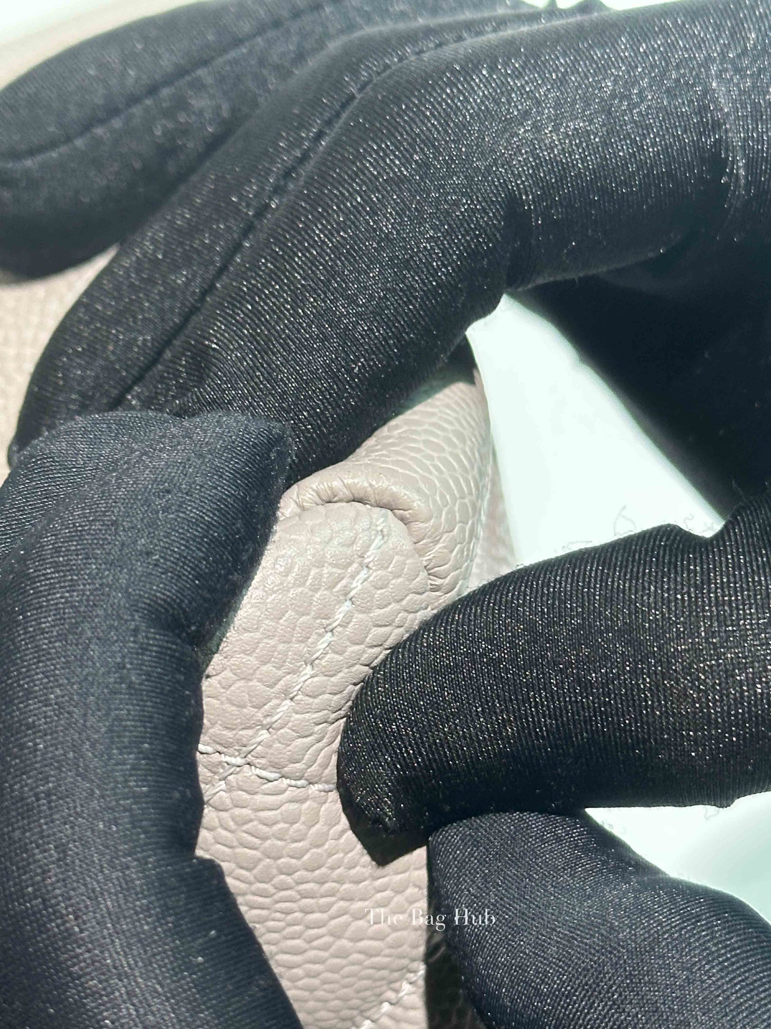 Chanel Grey Quilted Caviar Leather Grand Shopping XL Tote Bag