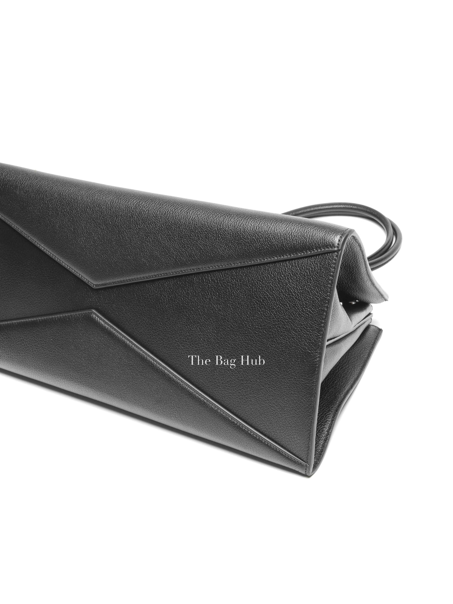 Alaia Black Shiny Grained Leather Le Teckel Tote Bag