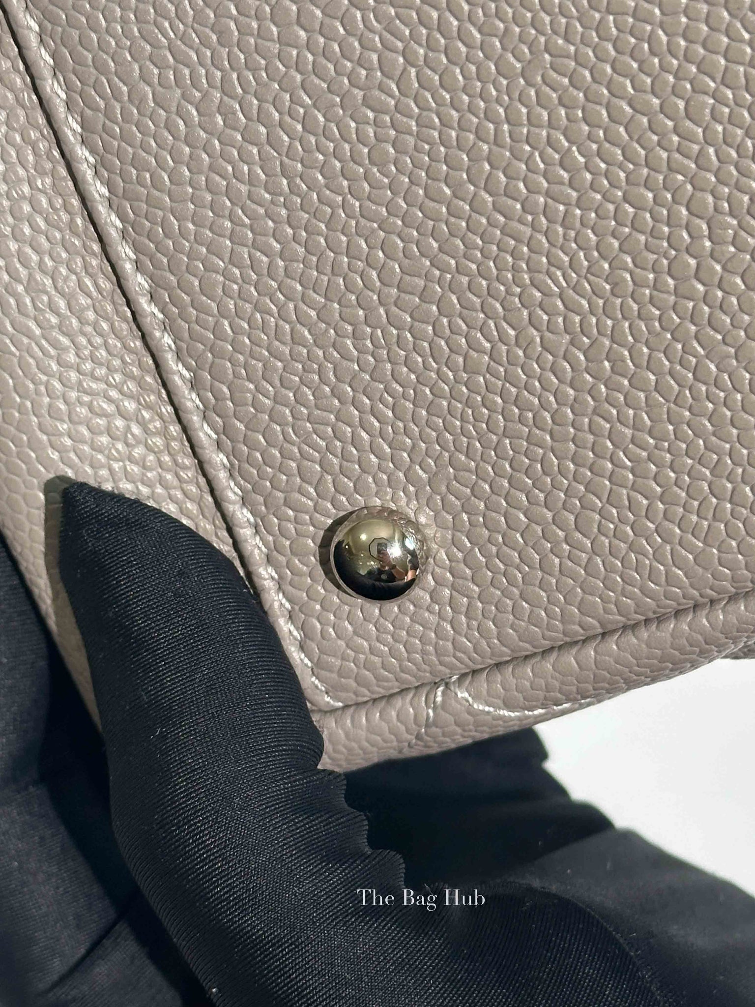 Chanel Grey Quilted Caviar Leather Grand Shopping XL Tote Bag