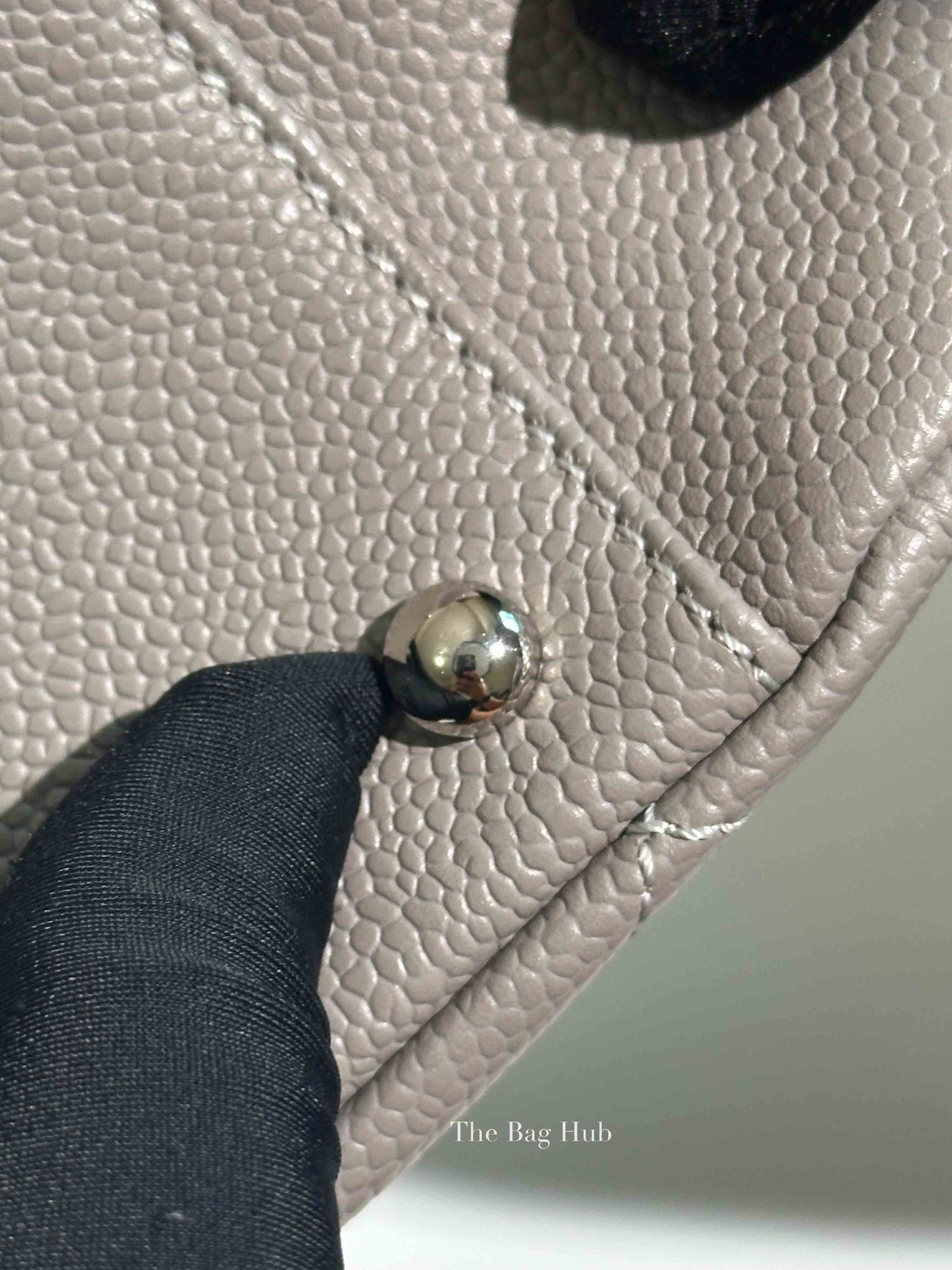Chanel Grey Quilted Caviar Leather Grand Shopping XL Tote Bag