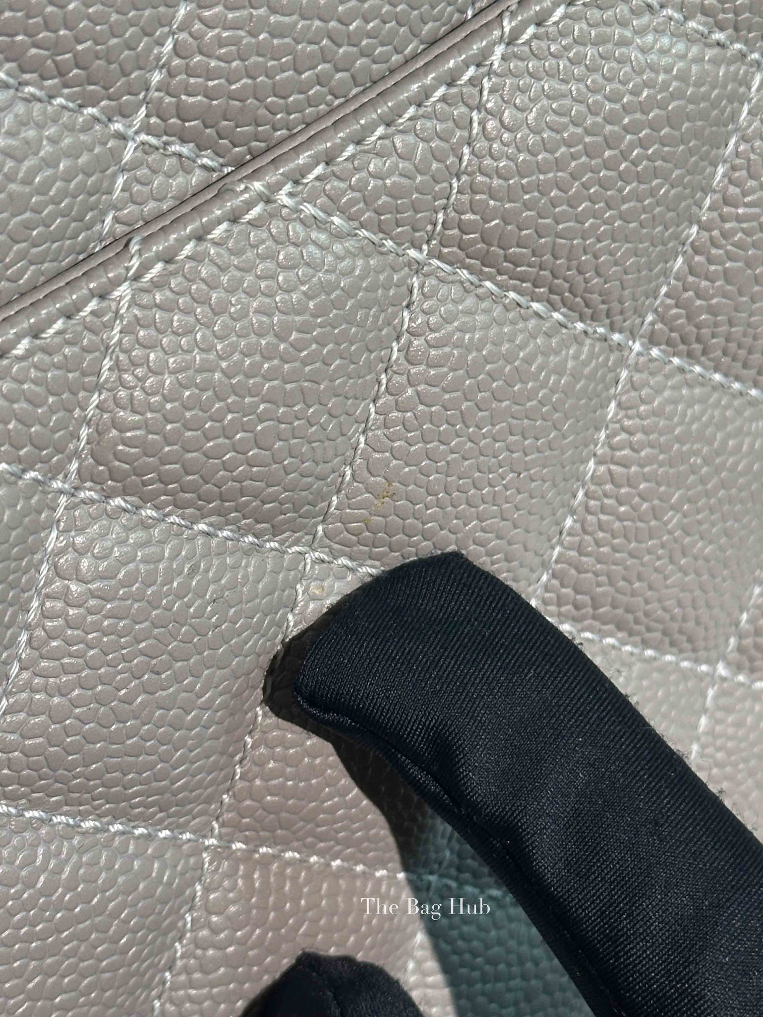 Chanel Grey Quilted Caviar Leather Grand Shopping XL Tote Bag