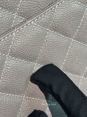 Chanel Grey Quilted Caviar Leather Grand Shopping XL Tote Bag