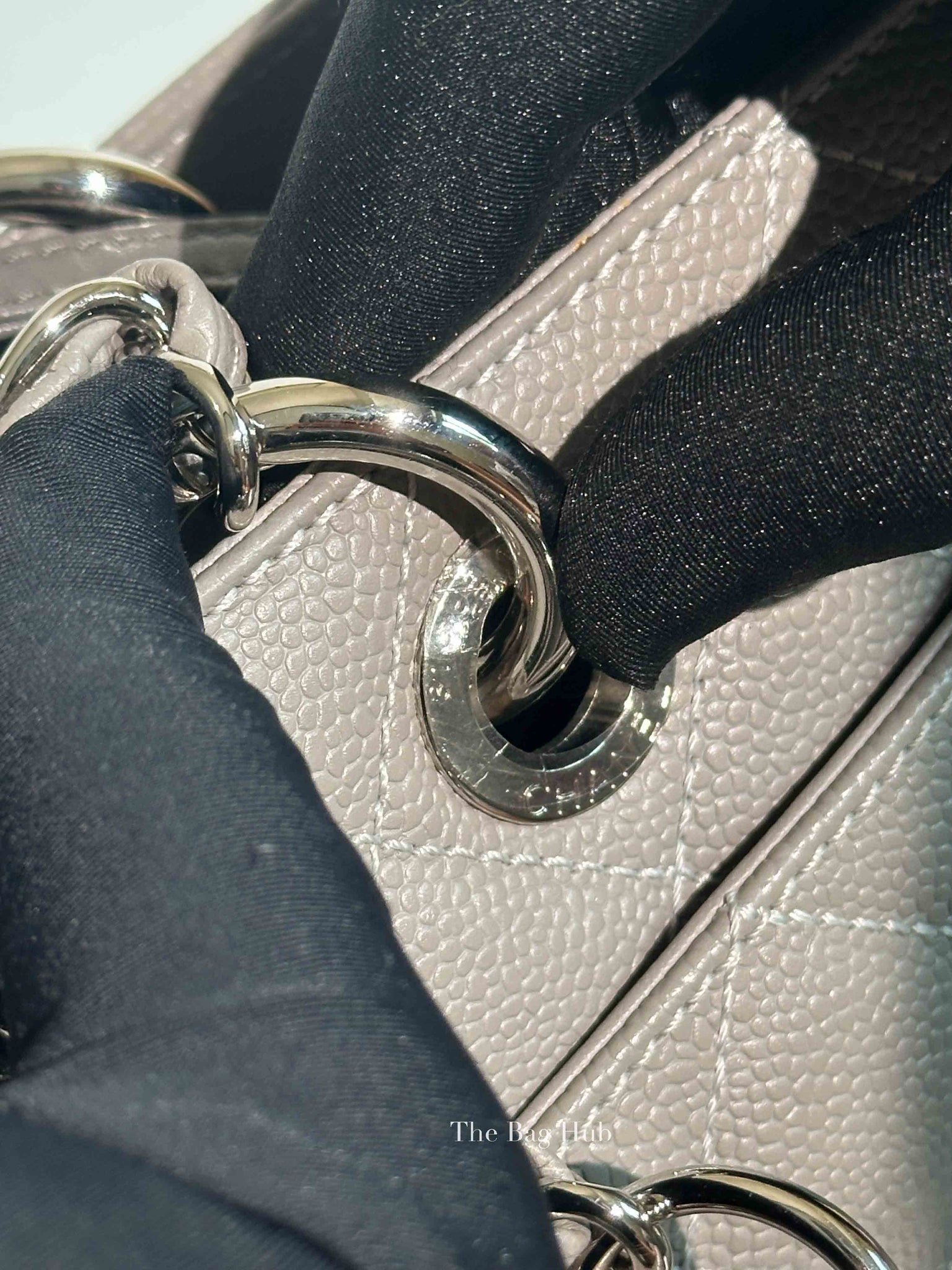Chanel Grey Quilted Caviar Leather Grand Shopping XL Tote Bag