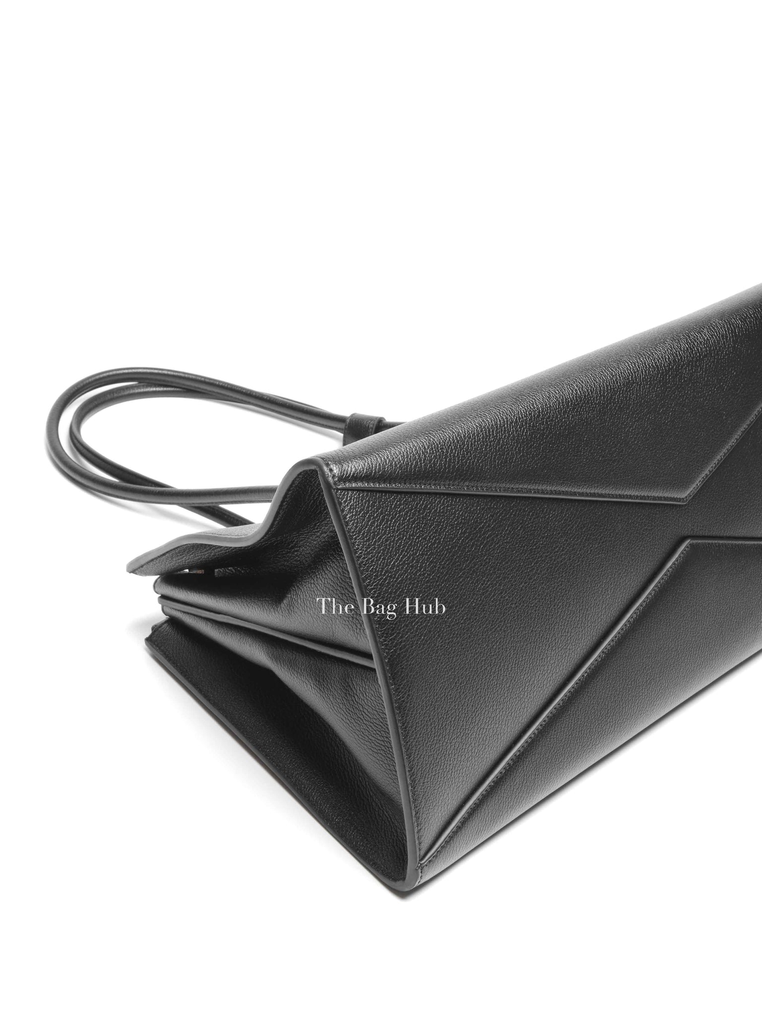 Alaia Black Shiny Grained Leather Le Teckel Tote Bag