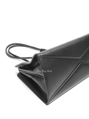 Alaia Black Shiny Grained Leather Le Teckel Tote Bag