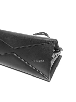 Alaia Black Shiny Grained Leather Le Teckel Tote Bag