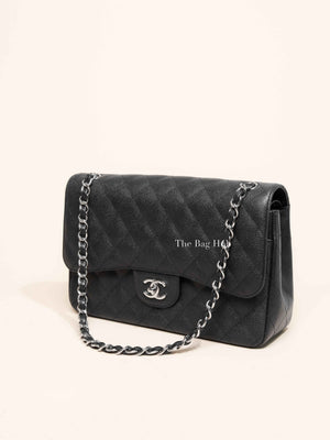 Chanel Black Caviar Large Double Flap Bag SHW