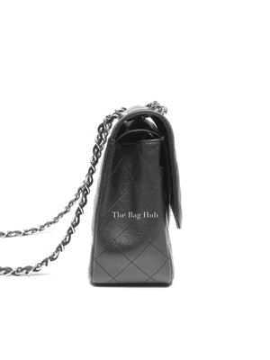 Chanel Black Caviar Large Double Flap Bag SHW