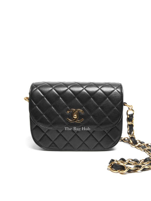 Chanel Black Lambskin Chain Shoulder Bag